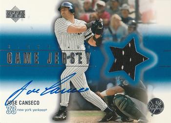 2001 Upper Deck - Signed UD Game Jerseys (Series Two) #JC Jose Canseco  Front