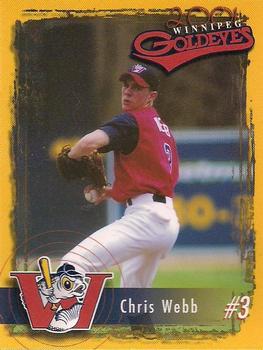 2001 Winnipeg Goldeyes #NNO Chris Webb Front