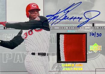 2001 Upper Deck - Signed Game Jersey Patches (Series One Hobby) #SP-KG Ken Griffey Jr. Front
