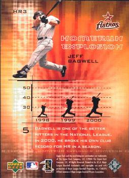 2001 Upper Deck - Home Run Explosion #HR3 Jeff Bagwell Back