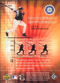 2001 Upper Deck - Home Run Explosion #HR8 Alex Rodriguez Back
