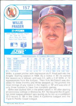 1989 Score #157 Willie Fraser Back