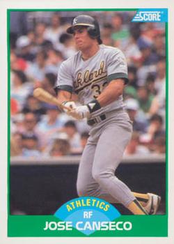 1989 Score #1 Jose Canseco Front