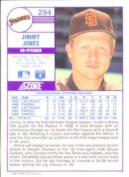 1989 Score #294 Jimmy Jones Back