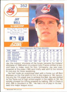 1989 Score #352 Jay Bell Back