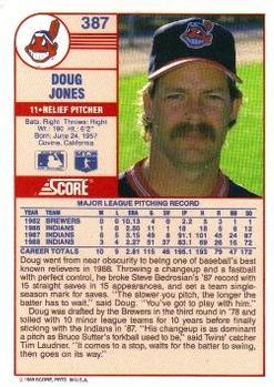 1989 Score #387 Doug Jones Back