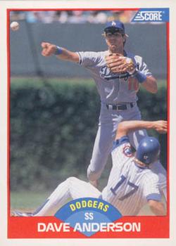 1989 Score #478 Dave Anderson Front
