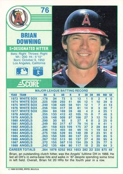 1989 Score #76 Brian Downing Back