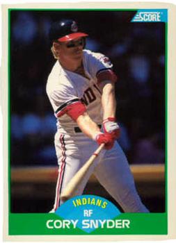 1989 Score #52 Cory Snyder Front