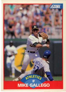 1989 Score #537 Mike Gallego Front