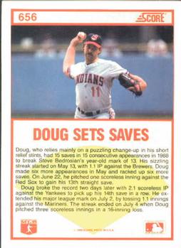 1989 Score #656 Doug Jones Back