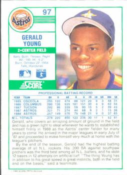 1989 Score #97 Gerald Young Back