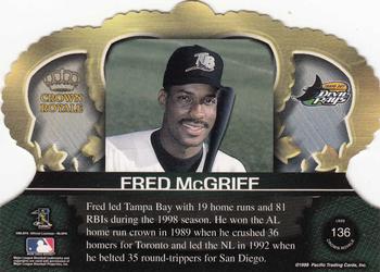 1999 Pacific Crown Royale #136 Fred McGriff Back