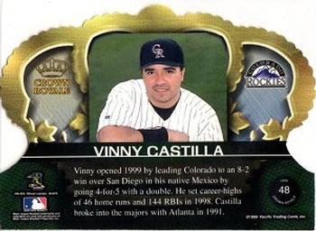 1999 Pacific Crown Royale #48 Vinny Castilla Back