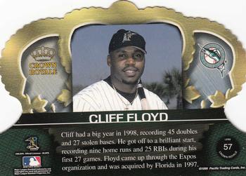 1999 Pacific Crown Royale #57 Cliff Floyd Back