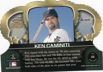 1999 Pacific Crown Royale #66 Ken Caminiti Back
