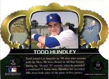 1999 Pacific Crown Royale #72 Todd Hundley Back