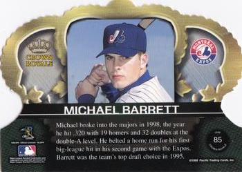 1999 Pacific Crown Royale #85 Michael Barrett Back