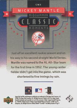 2001 Upper Deck - Midsummer Classic Moments #CM3 Mickey Mantle Back