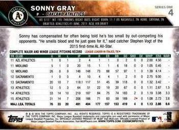 2016 Topps - All-Star Game #4 Sonny Gray Back