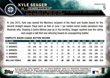 2016 Topps - All-Star Game #5 Kyle Seager Back