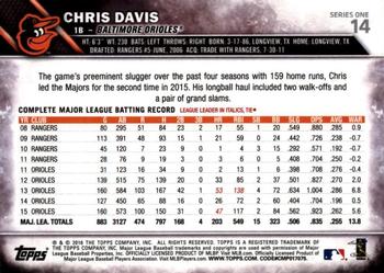 2016 Topps - All-Star Game #14 Chris Davis Back