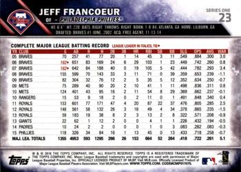 2016 Topps - All-Star Game #23 Jeff Francoeur Back