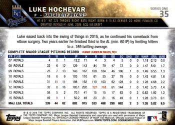 2016 Topps - All-Star Game #35 Luke Hochevar Back