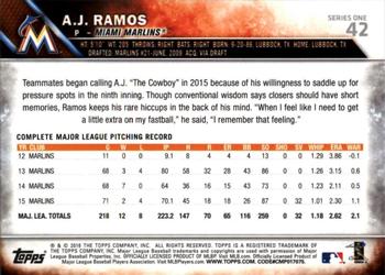 2016 Topps - All-Star Game #42 A.J. Ramos Back