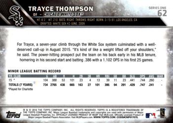 2016 Topps - All-Star Game #62 Trayce Thompson Back