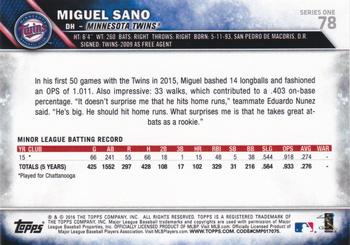 2016 Topps - All-Star Game #78 Miguel Sano Back