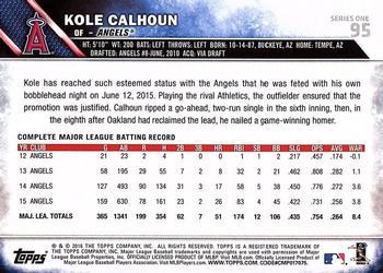2016 Topps - All-Star Game #95 Kole Calhoun Back