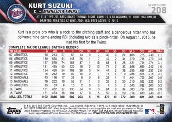 2016 Topps - All-Star Game #208 Kurt Suzuki Back