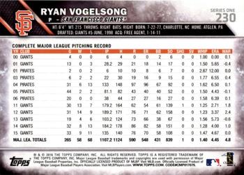 2016 Topps - All-Star Game #230 Ryan Vogelsong Back