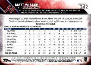 2016 Topps - All-Star Game #242 Matt Wisler Back