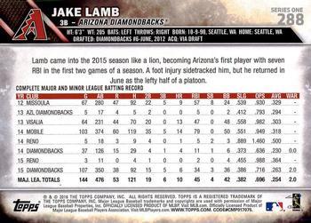 2016 Topps - All-Star Game #288 Jake Lamb Back