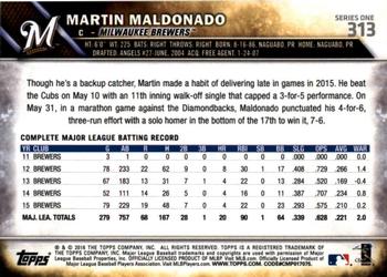 2016 Topps - All-Star Game #313 Martin Maldonado Back