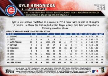 2016 Topps - All-Star Game #314 Kyle Hendricks Back