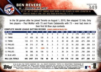 2016 Topps - All-Star Game #349 Ben Revere Back