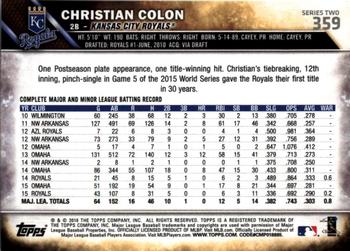 2016 Topps - All-Star Game #359 Christian Colon Back