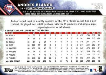 2016 Topps - All-Star Game #383 Andres Blanco Back