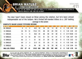 2016 Topps - All-Star Game #411 Brian Matusz Back
