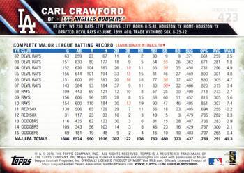 2016 Topps - All-Star Game #423 Carl Crawford Back