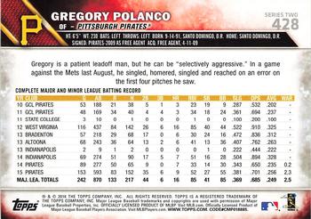 2016 Topps - All-Star Game #428 Gregory Polanco Back