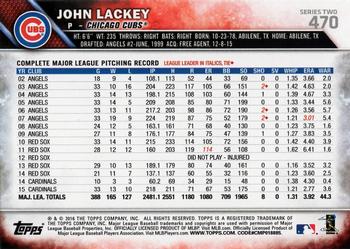 2016 Topps - All-Star Game #470 John Lackey Back