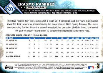 2016 Topps - All-Star Game #483 Erasmo Ramirez Back