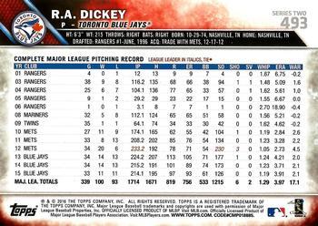 2016 Topps - All-Star Game #493 R.A. Dickey Back