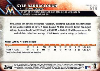 2016 Topps - All-Star Game #519 Kyle Barraclough Back