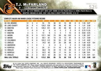 2016 Topps - All-Star Game #526 T.J. McFarland Back