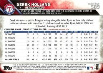 2016 Topps - All-Star Game #589 Derek Holland Back